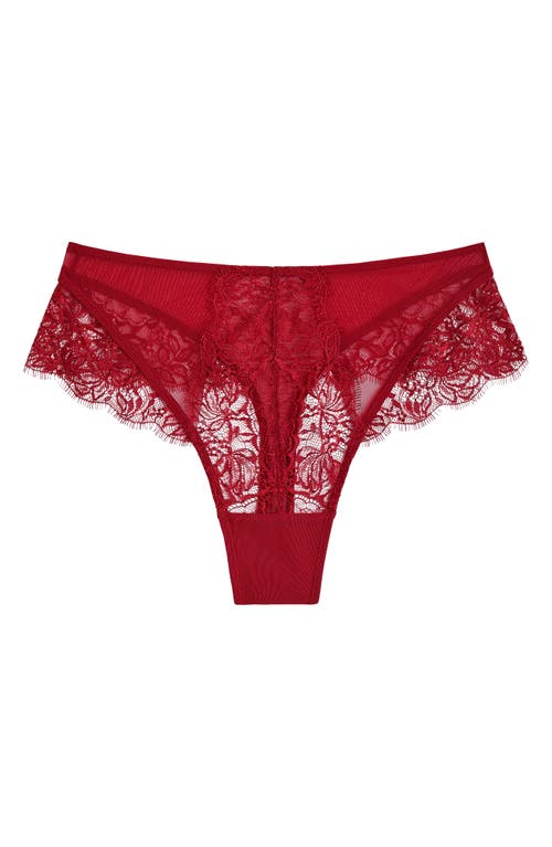 B.tempt'd By Wacoal It's On Eyelash Lace Thong In Red