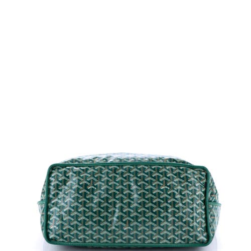 Pre-owned Goyard  Goyard Anjou Reversible Tote Coated Canvas Gm In Green