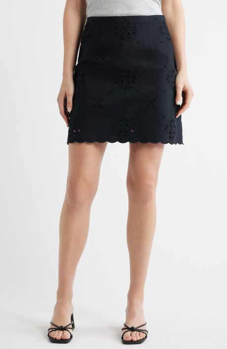 Eyelet Lace Miniskirt