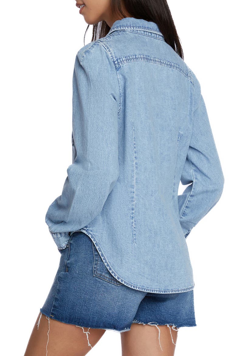 Marla Denim Shirt, Alternate, color, SKY BLUE