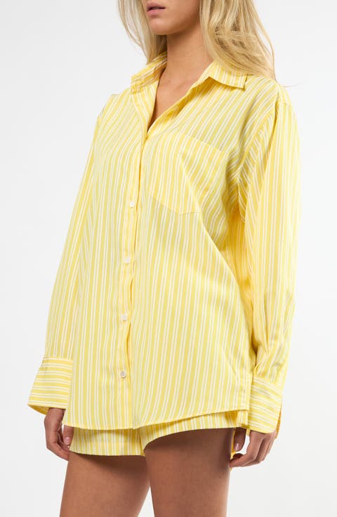 Women's Yellow Striped Tops | Nordstrom