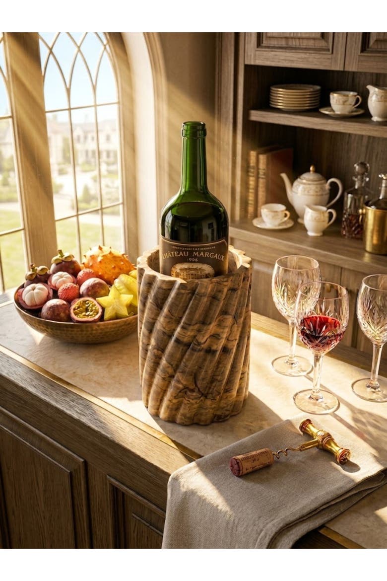 Taraz Wine Cooler, Alternate, color, Brown