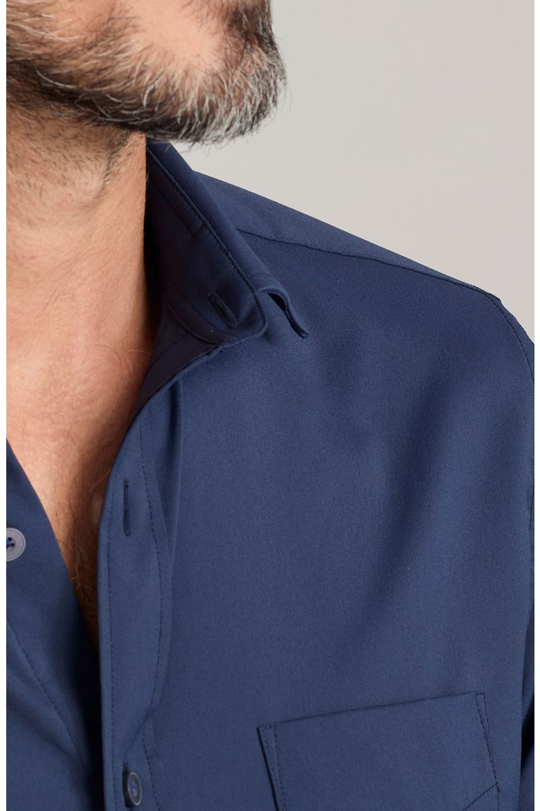 Gironde Performance Stretch Button-Up Shirt, Alternate, color, NAVY