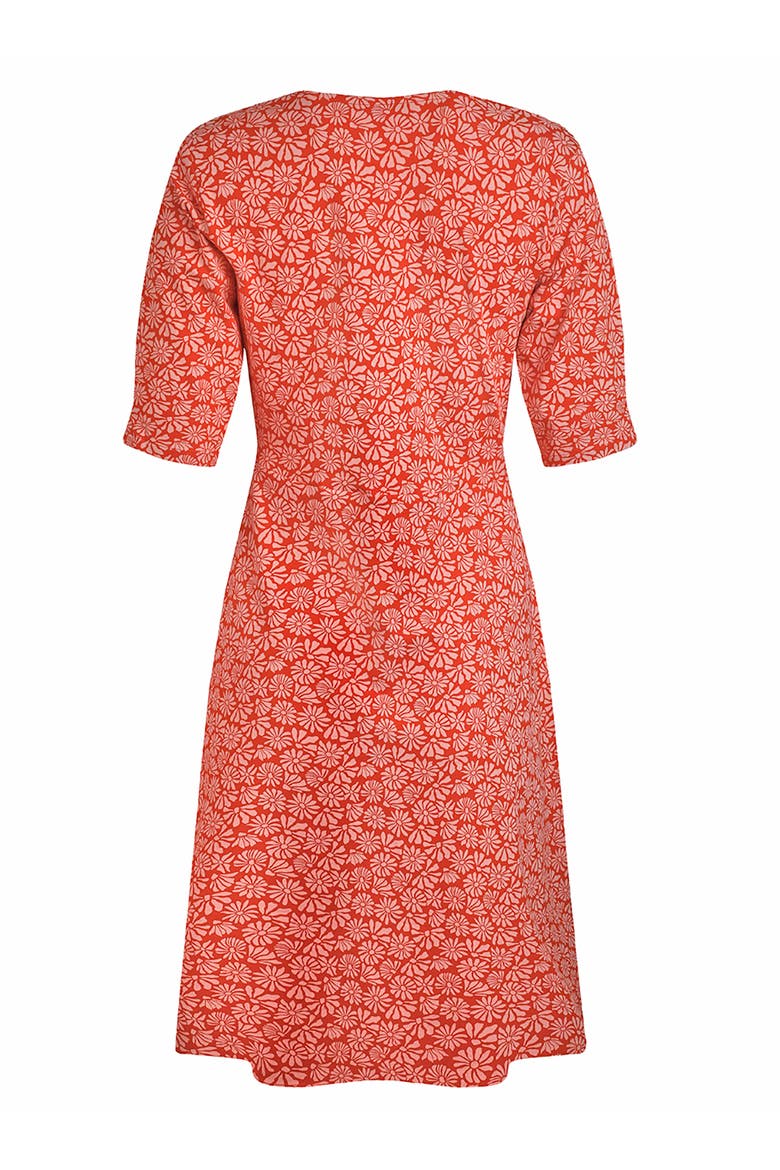 Cassandra Jersey Swing Dress, Alternate, color, Crimson