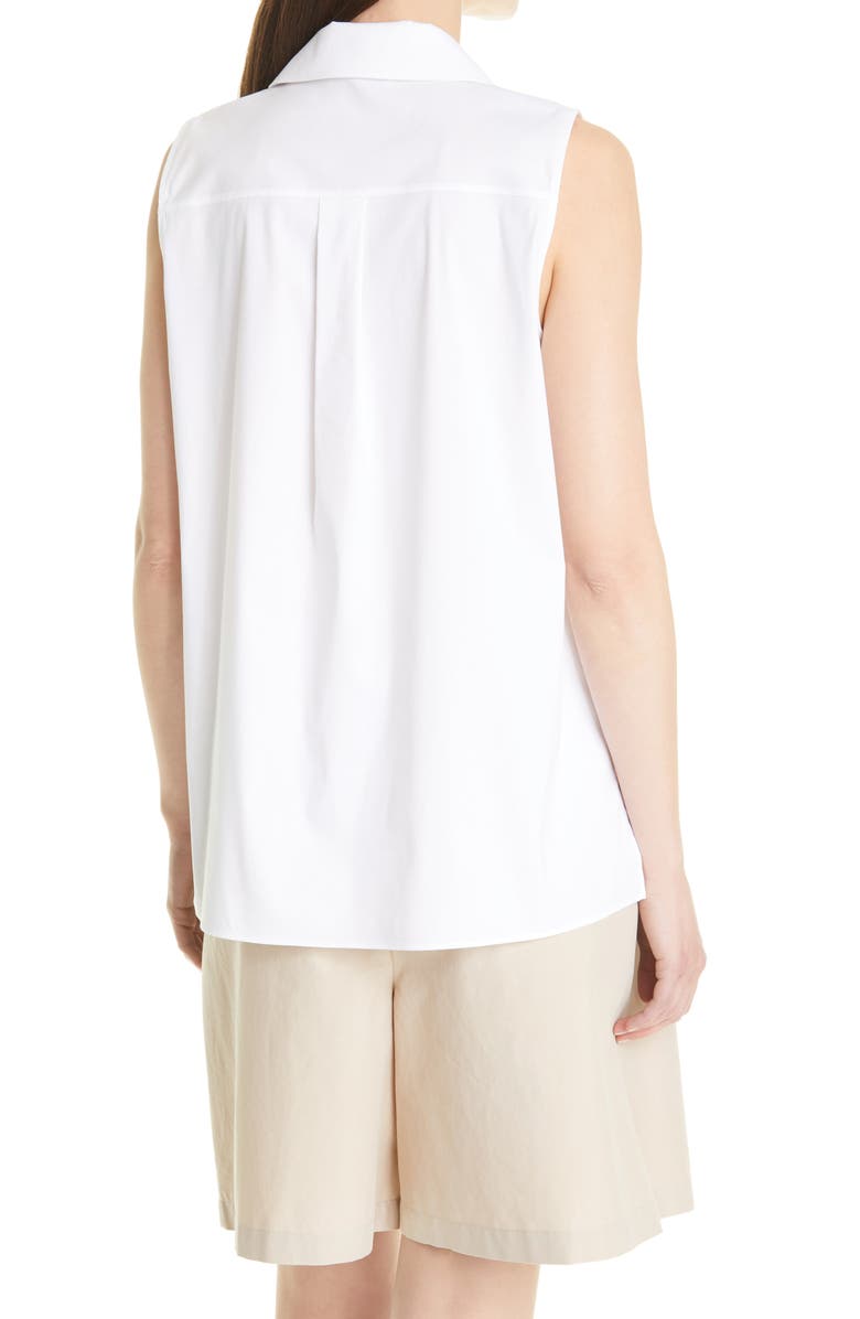 Lafayette 148 New York Siona Cotton Blend Stretch Poplin Top, Alternate, color, 