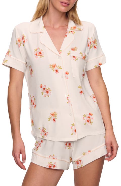 Gisele Printed Relaxed Jersey Knit Short Pajamas