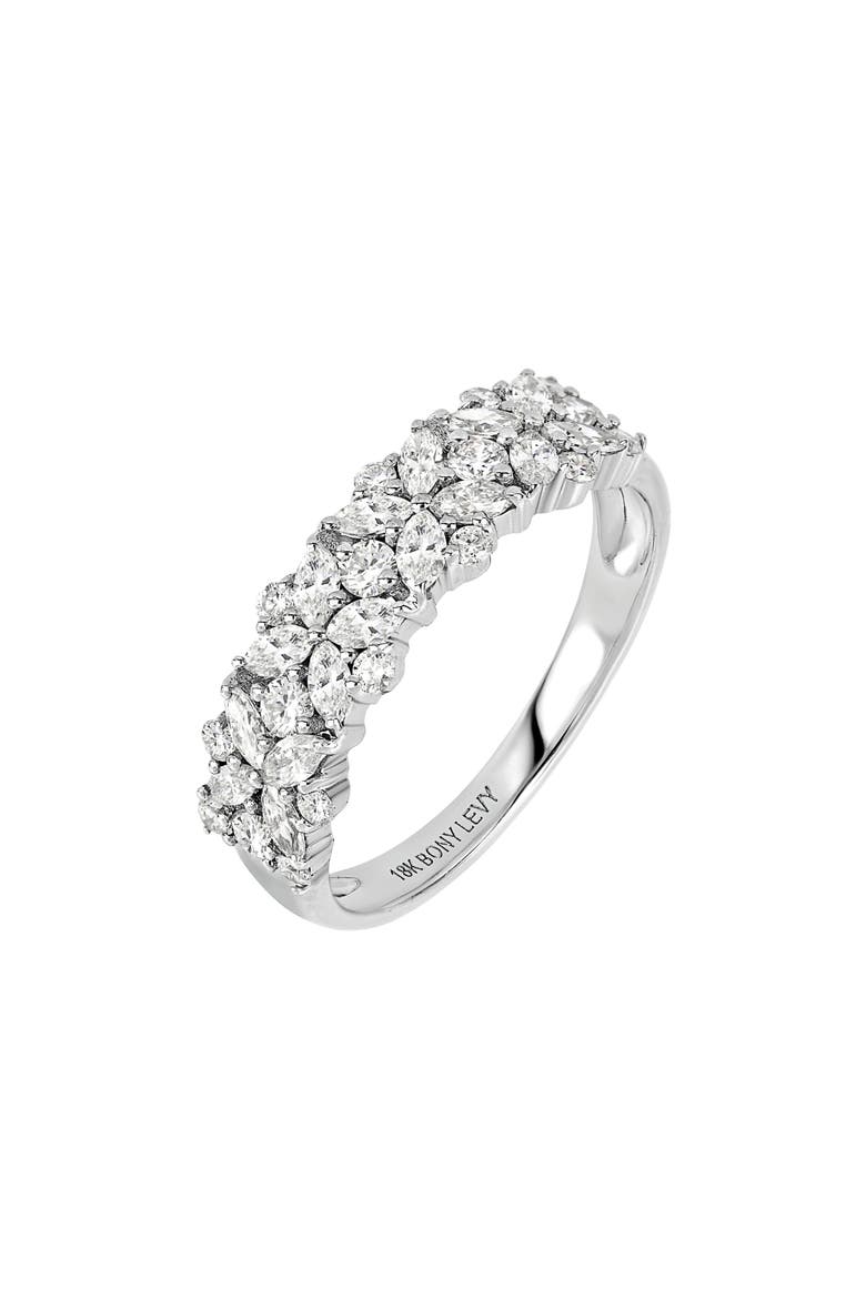 Floral Diamond Ring (Nordstrom Exclusive), Main, color, WHITE
