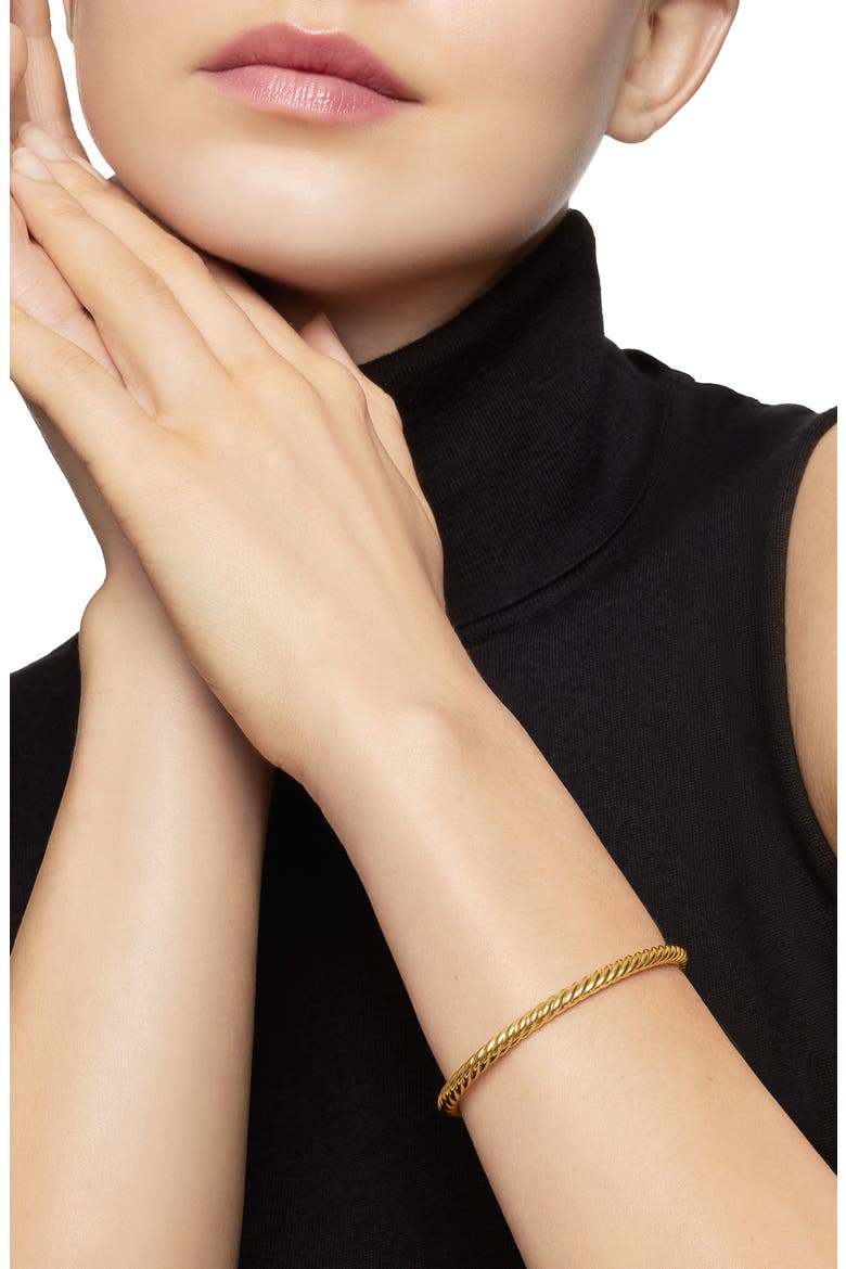 Modern Cablespira® 18K Yellow Gold Bracelet, 4mm, Alternate, color, GOLD