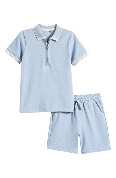 Kids' Core Quarter Zip Polo & Shorts Set (Toddler & Little Kid)