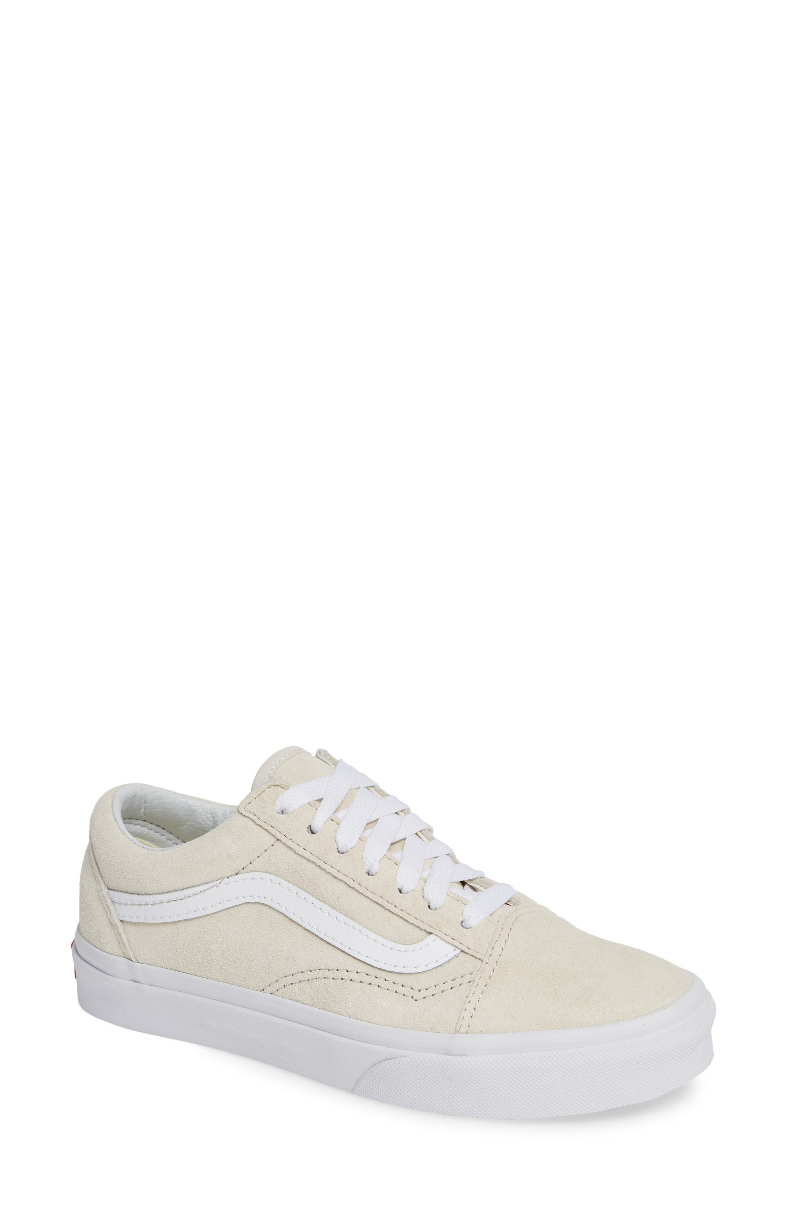 Old Skool Low Top Sneaker, Main, color, MOONBEAM/ TRUE WHITE SUEDE