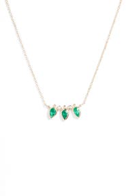 Anzie Bouquet Diamond Mini Fan Necklace