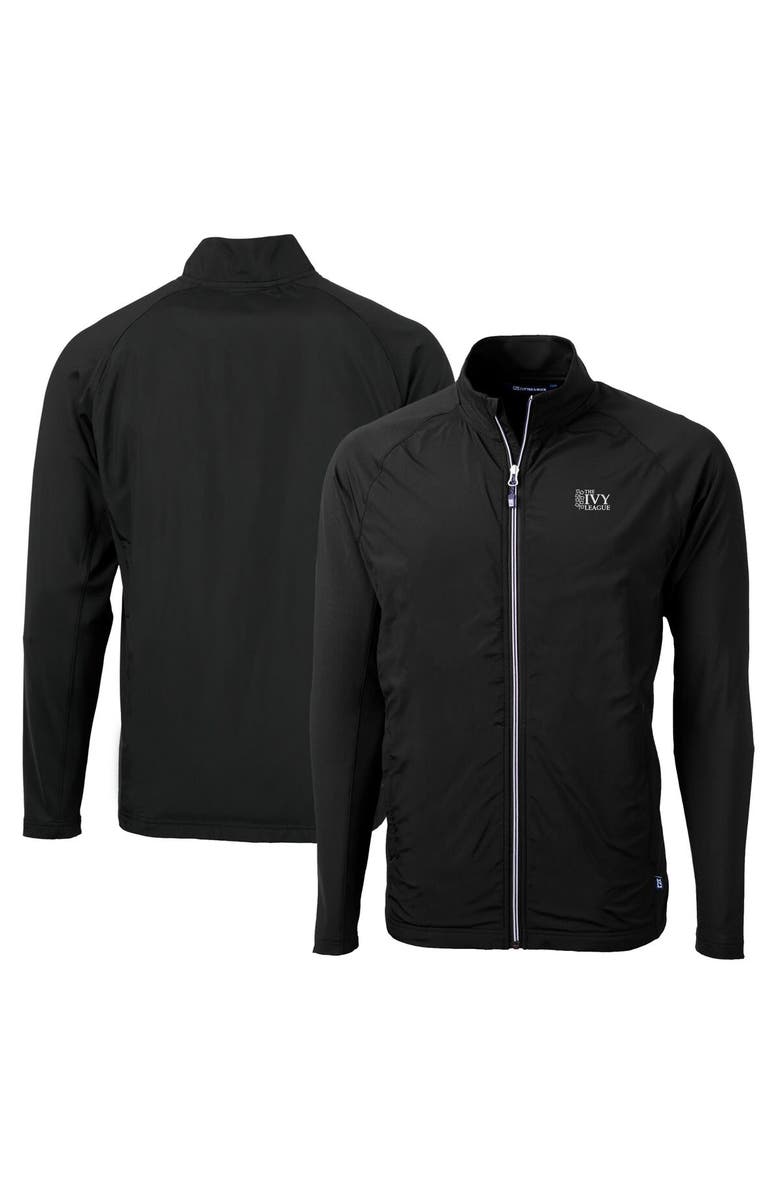Cutter & Buck Men's Cutter & Buck Black Ivy League Adapt Eco Knit Hybrid Recycled Full-Zip Jacket, Main, color, Black