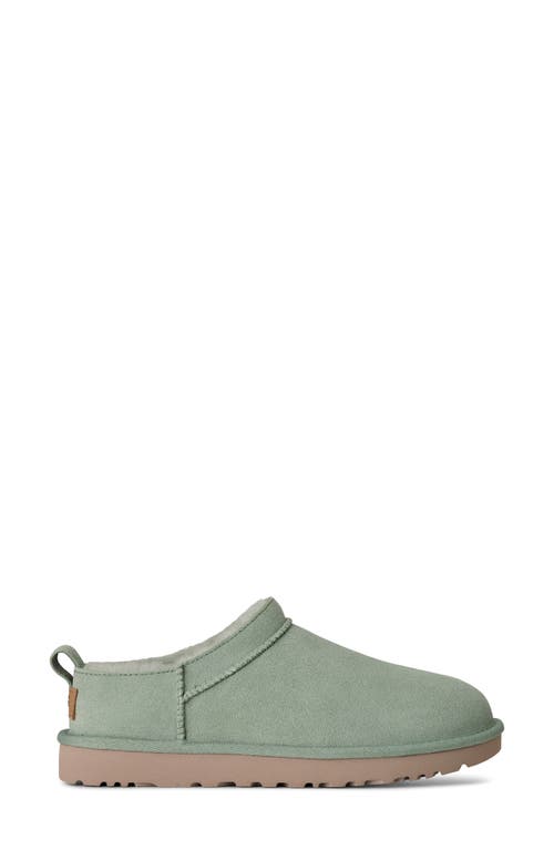 Ugg (r) Classic Micro Genuine Shearling Lined Slip-on In Green