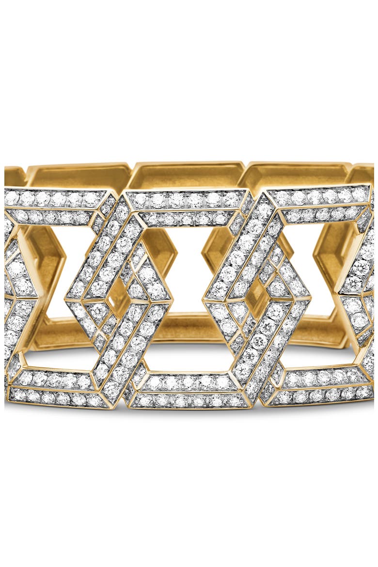 Carlyle Bracelet in 18K Yellow Gold with Pavé Diamonds, Alternate, color, 18K YELLOW GOLD