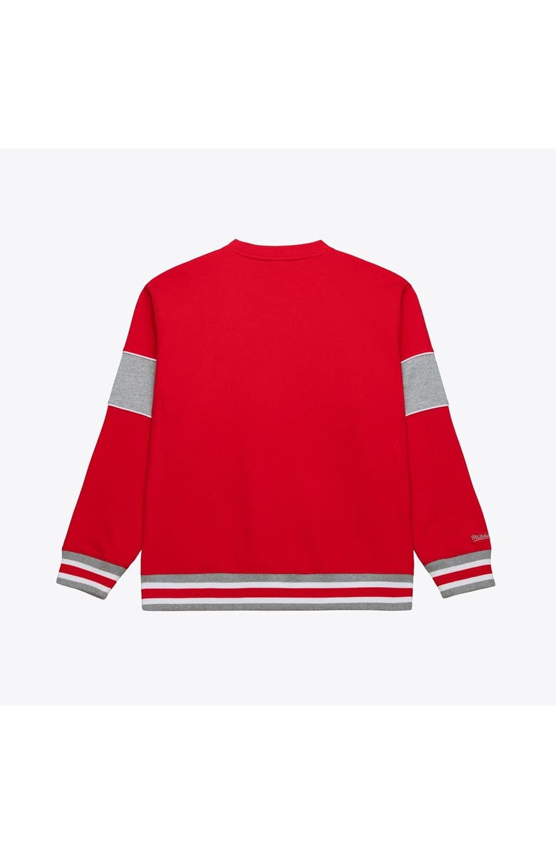 Mitchell & Ness Men's Mitchell & Ness  Scarlet Ohio State Buckeyes Fleece Sweatshirt, Alternate, color, Scarlet