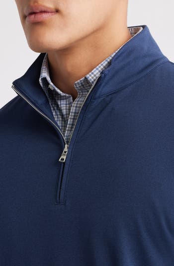 Pima Cotton & Modal Blend Piqué Quarter Zip Pullover