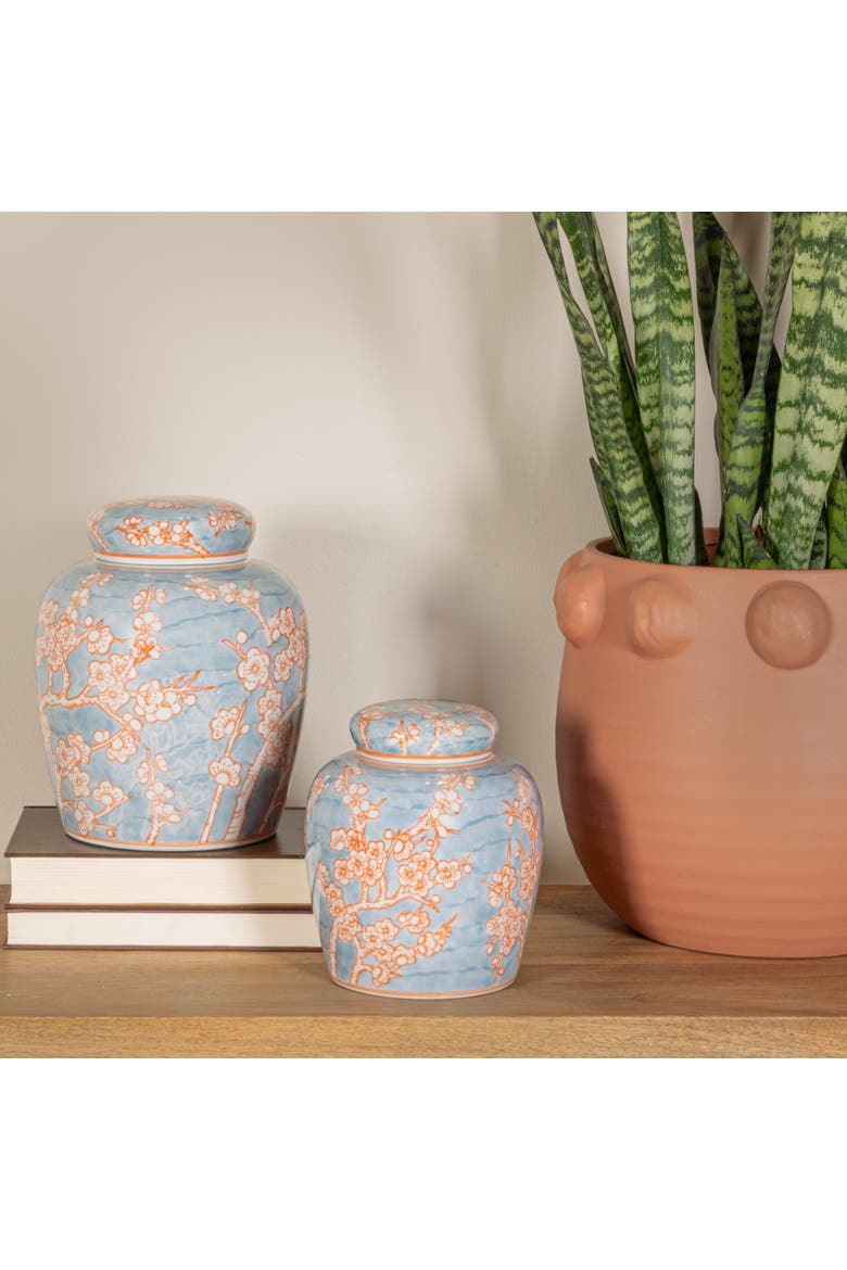 Decorative Ginger Jar with Lid, Alternate, color, Blue
