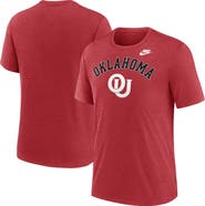 Nike Men's Nike Heather Crimson Oklahoma Sooners Legacy Arch Tri-Blend T-Shirt