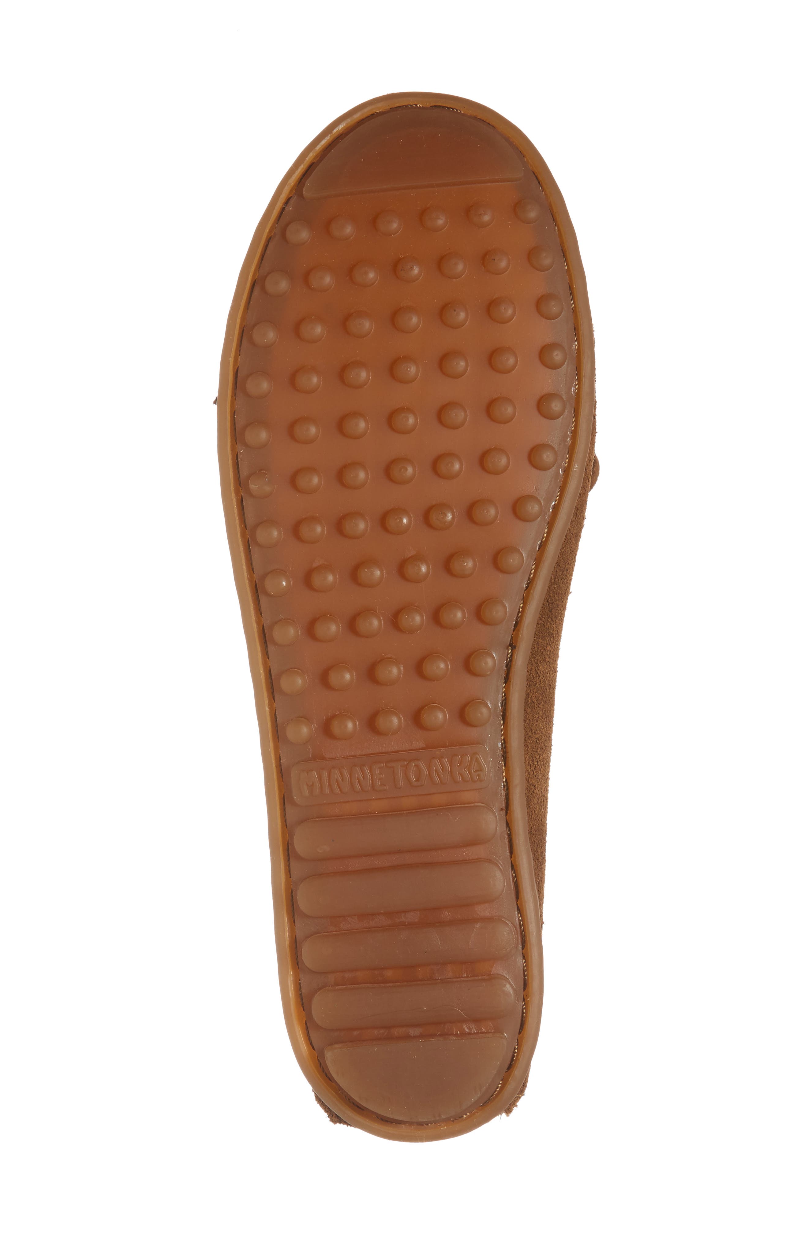 Minnetonka Kilty Driving Shoe, Alternate, color, Dusty Brown
