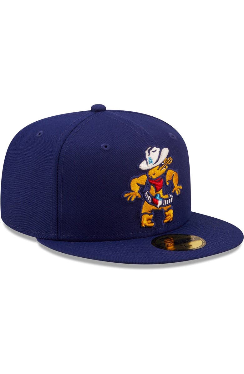 New Era Men's New Era Royal Amarillo Sod Poodles Authentic Collection 59FIFTY Fitted Hat, Alternate, color, Royal