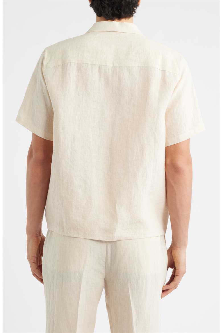 Cuban Linen Camp Shirt, Alternate, color, CREAM