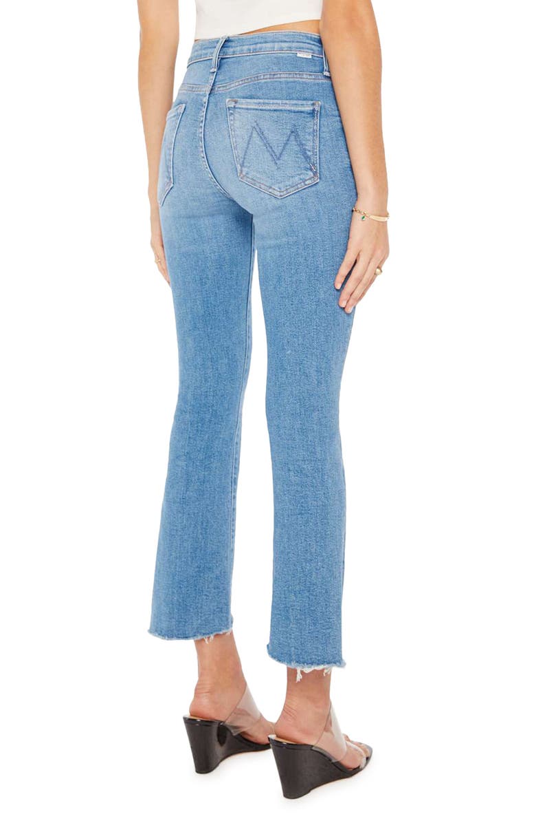 MOTHER The Insider High Waist Step Frayed Hem Crop Jeans, Alternate, color, Out Of The Blue