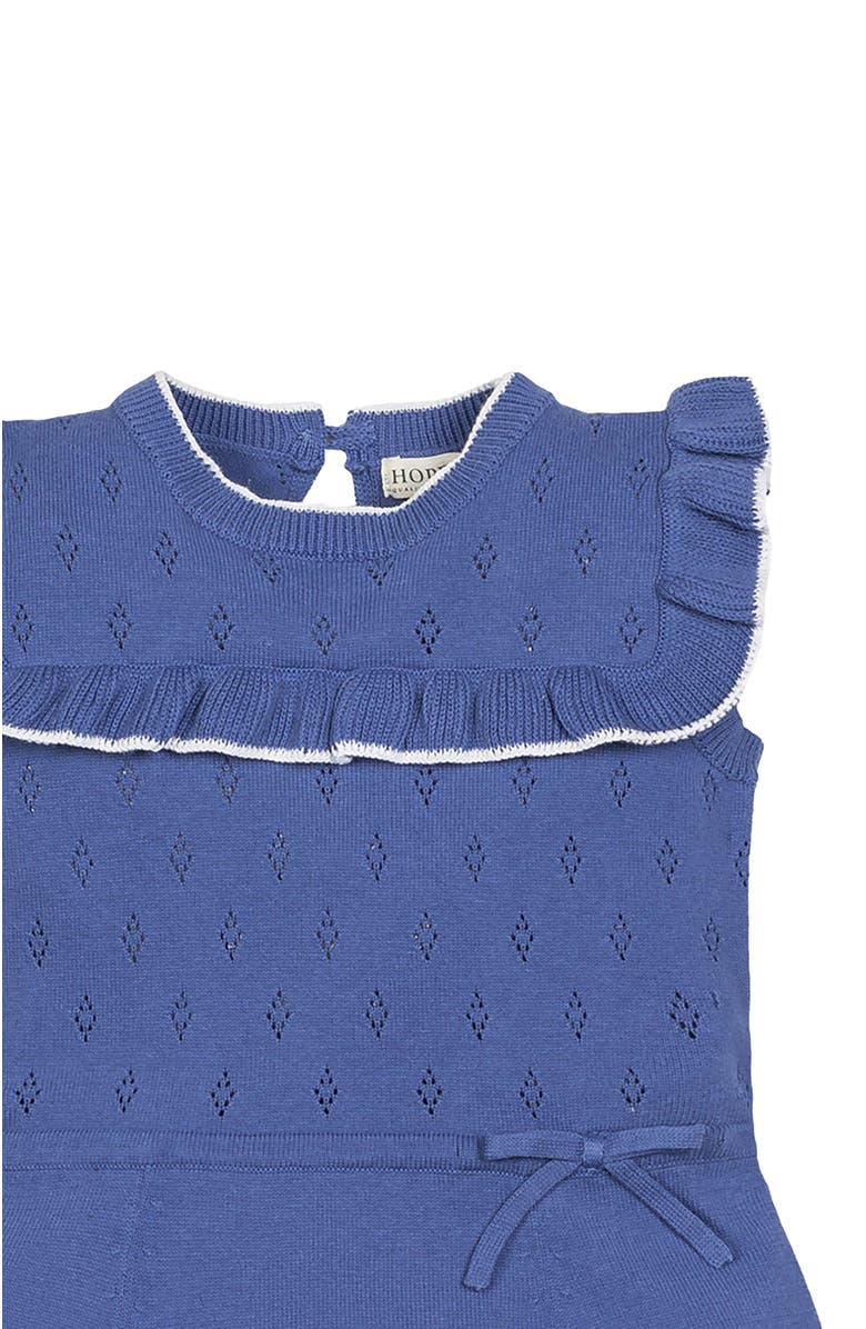 Hope & Henry Baby Girls' Organic Ruffle Yoke Sweater Dress, Infant, Alternate, color, 