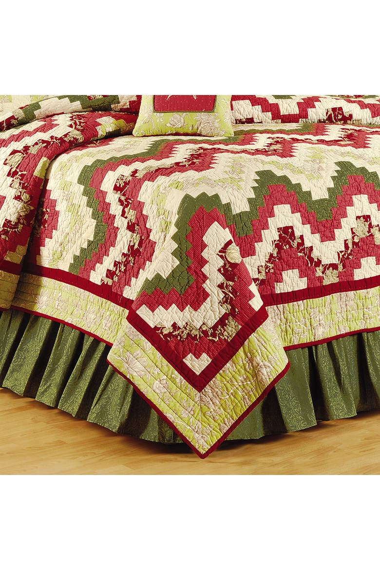 Wavy Spice Bedding, Alternate, color, Green