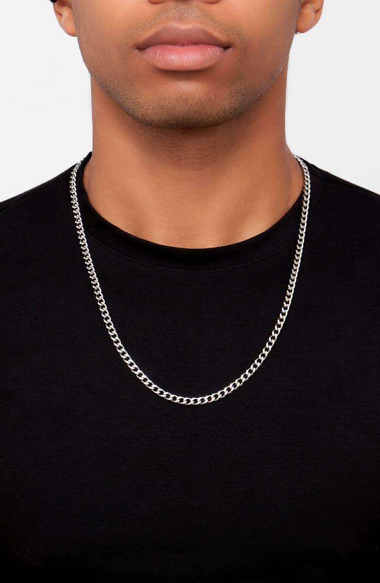 Adornia Men's Curb Chain Bracelet & Necklace Set, Alternate, color, 