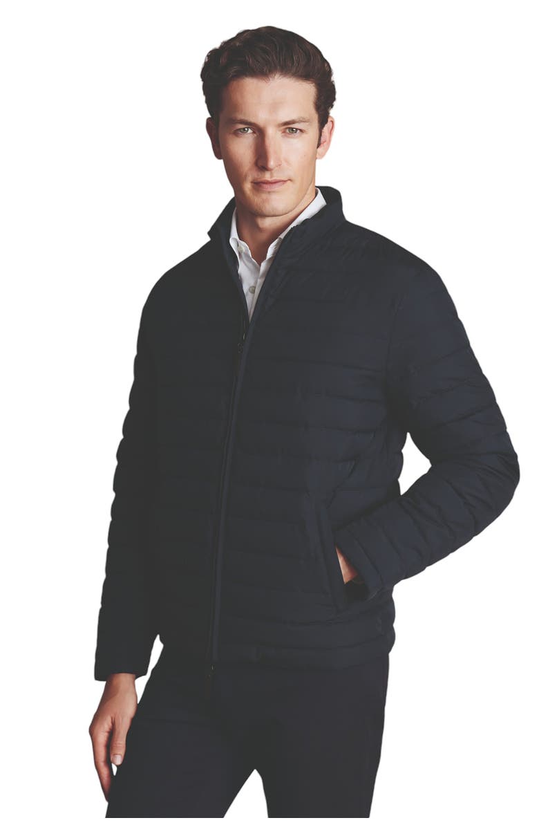 Charles Tyrwhitt Lightweight Quilted Jacket, Main, color, Navy