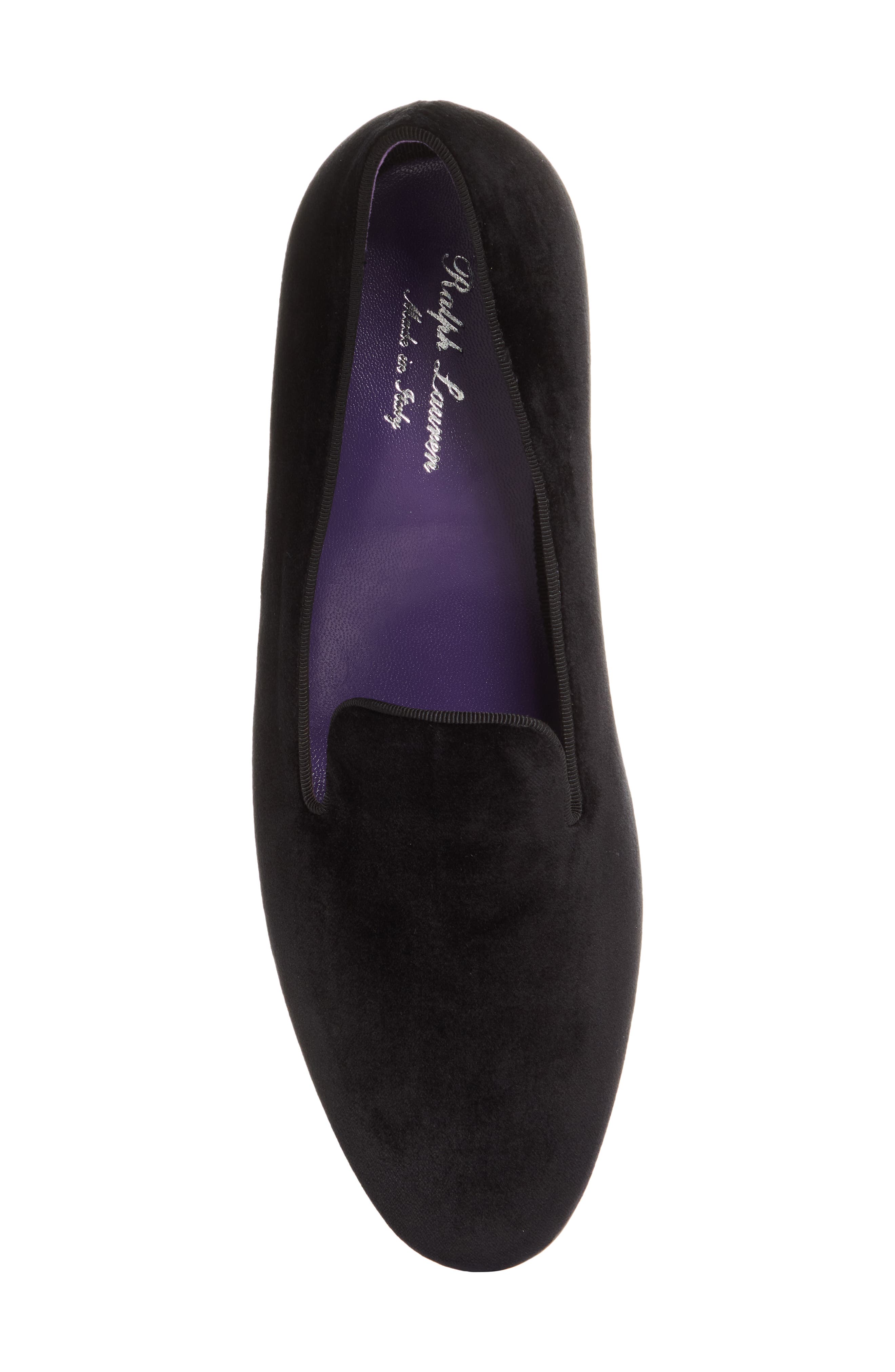 Ralph Lauren Purple Label Alonzo Smoking Slipper, Alternate, color, Black
