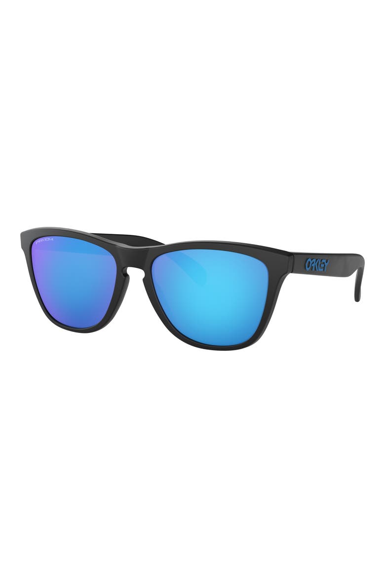 Frogskins 54mm Rectangular Sunglasses, Alternate, color, MATTE BLACK / BLUE