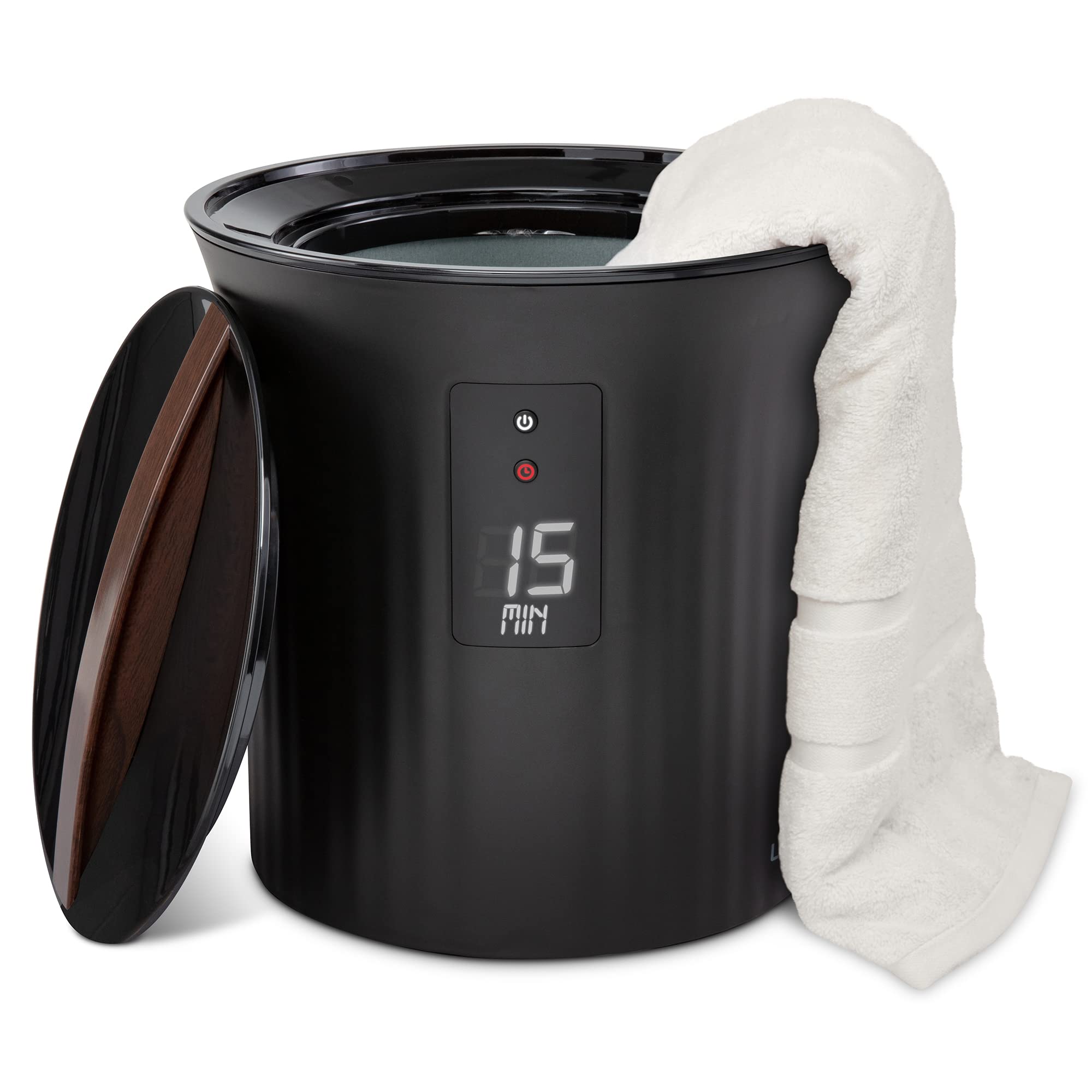 Live Fine Small Bucket Style Towel Warmer - Black