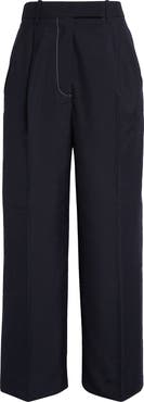 Thom Browne School Uniform Pleated High Waist Crop Pants