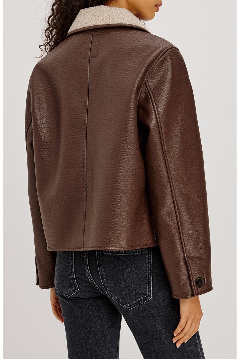 Terra Faux Leather Jacket, Alternate, color, ESPRESSO