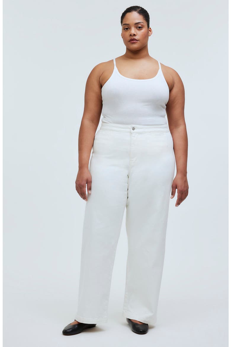 Curvy Perfect Wide Leg Crop Jeans, Alternate, color, TILE WHITE