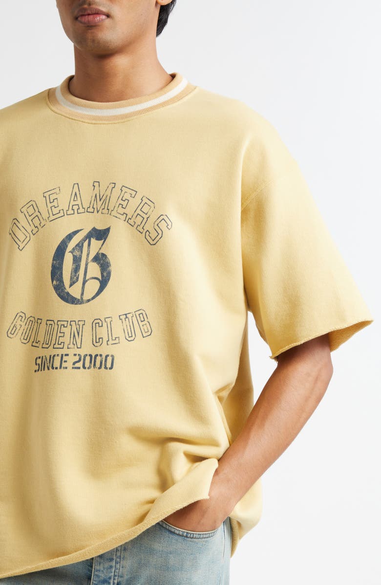 Golden Goose Journey Oversize Shirt Sleeve Graphic Sweatshirt, Alternate, color, Rattan