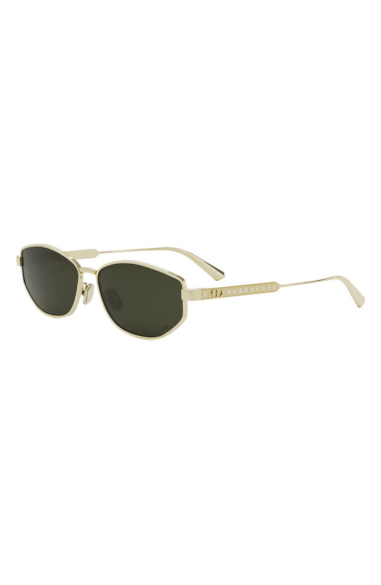 DIOR 'DiorCannage B1U Oval Sunglasses, Alternate, color, Shiny Gold Dh / Green