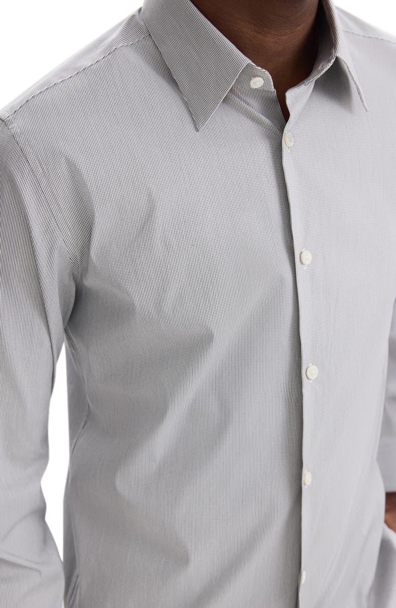 Theory Sylvain Micropattern Stretch Cotton Blend Button-Up Shirt, Alternate, color, 