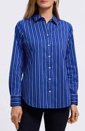 Foxcroft Margie Stripe Button-Up Shirt