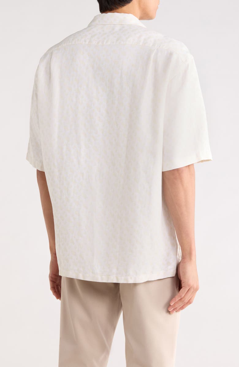 BOSS C-Lars Relaxed Fit Camp Shirt, Alternate, color, Open White