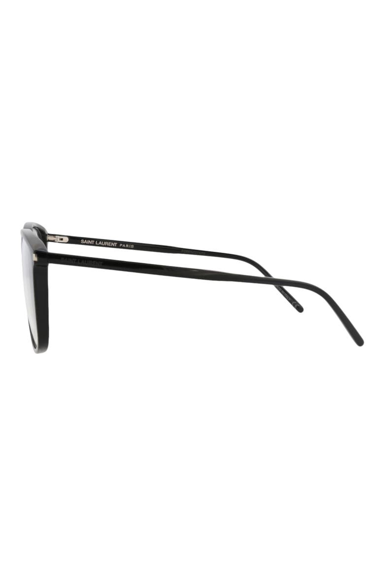 59mm Square Optical Glasses, Alternate, color, BLACK BLACK TRANSPARENT