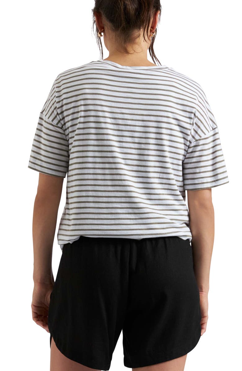 Ripe Maternity Claudette Nursing Tee, Alternate, color, White / Olive