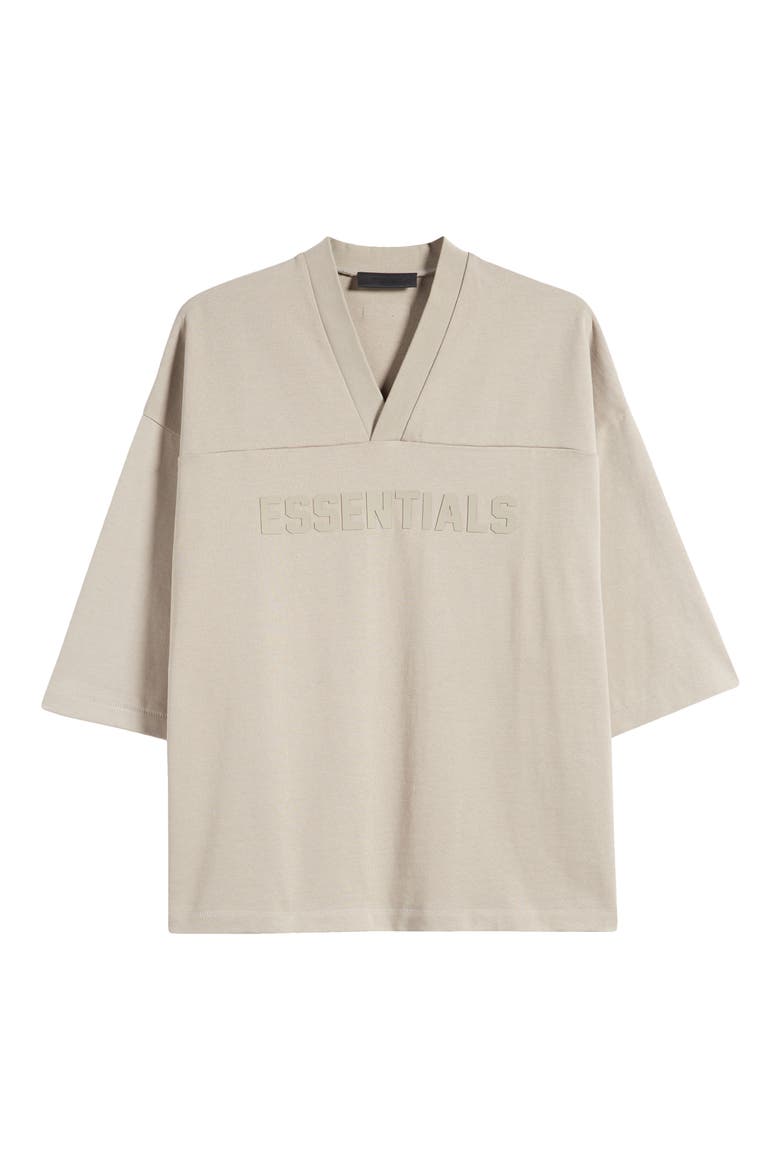 Football Oversize V-Neck Cotton Graphic T-Shirt, Alternate, color, SEAL