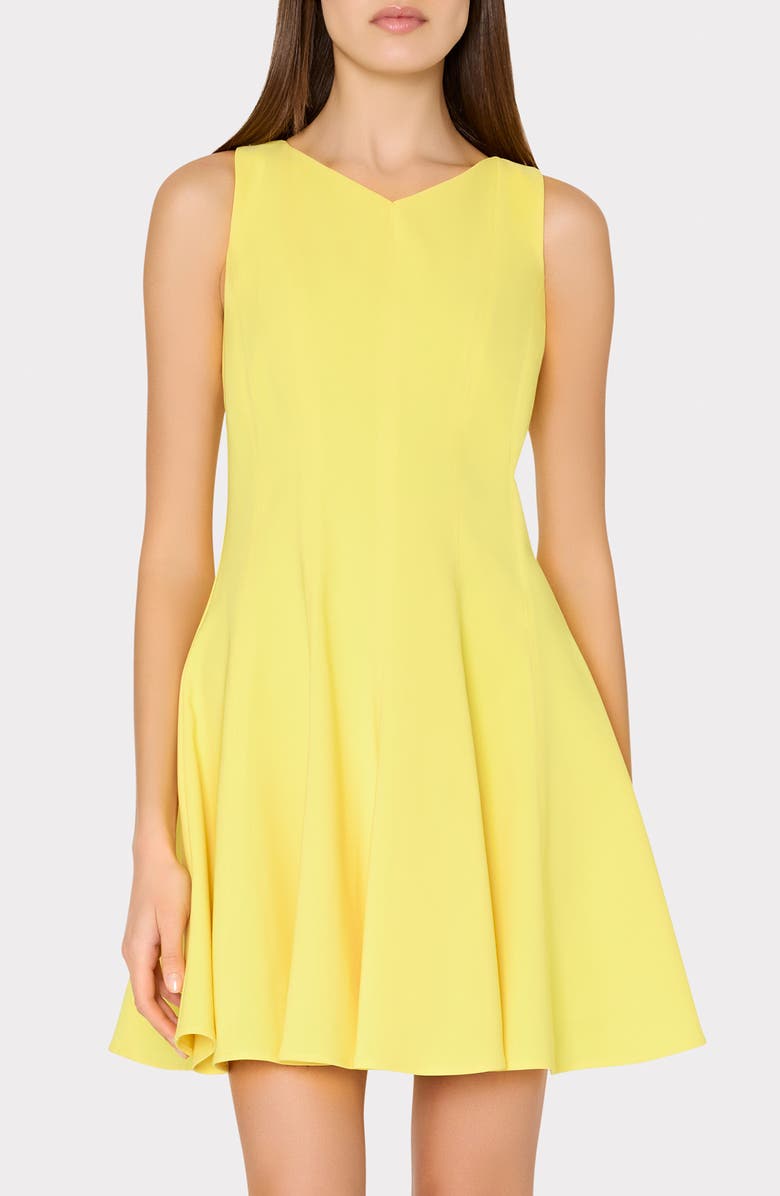 Milly Sleeveless Fit & Flare Minidress, Alternate, color, Yellow