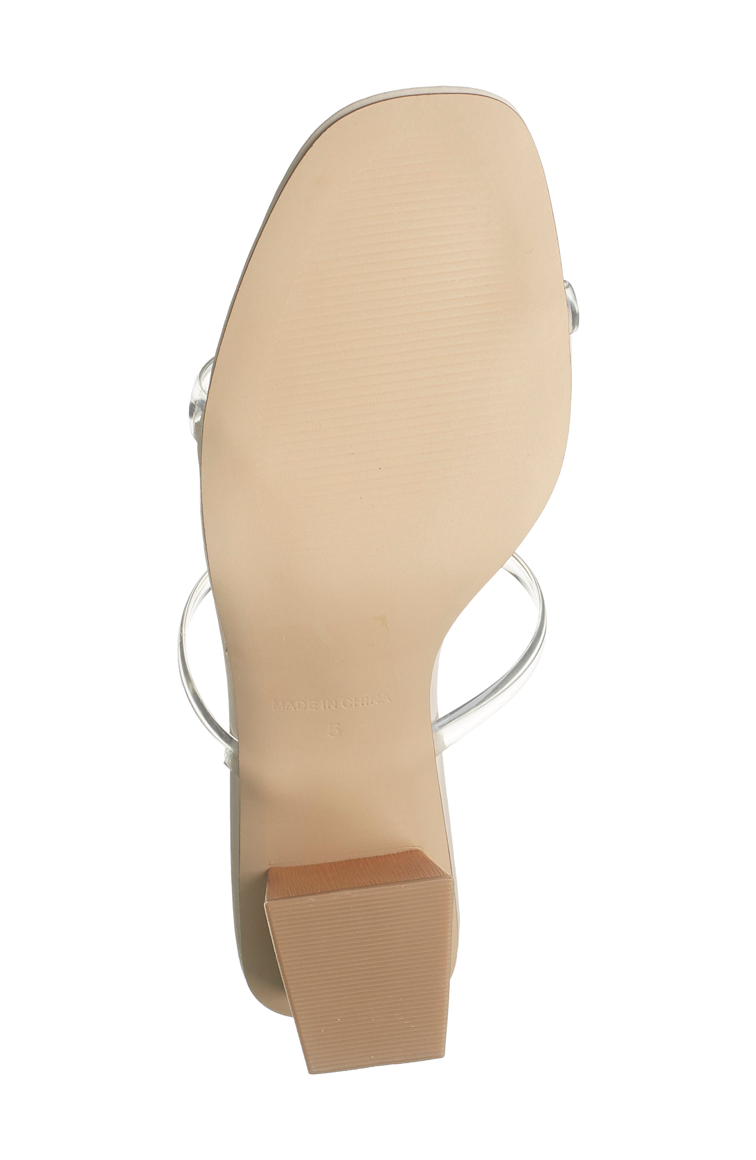 Block Heel Sandal, Alternate, color, CLEAR
