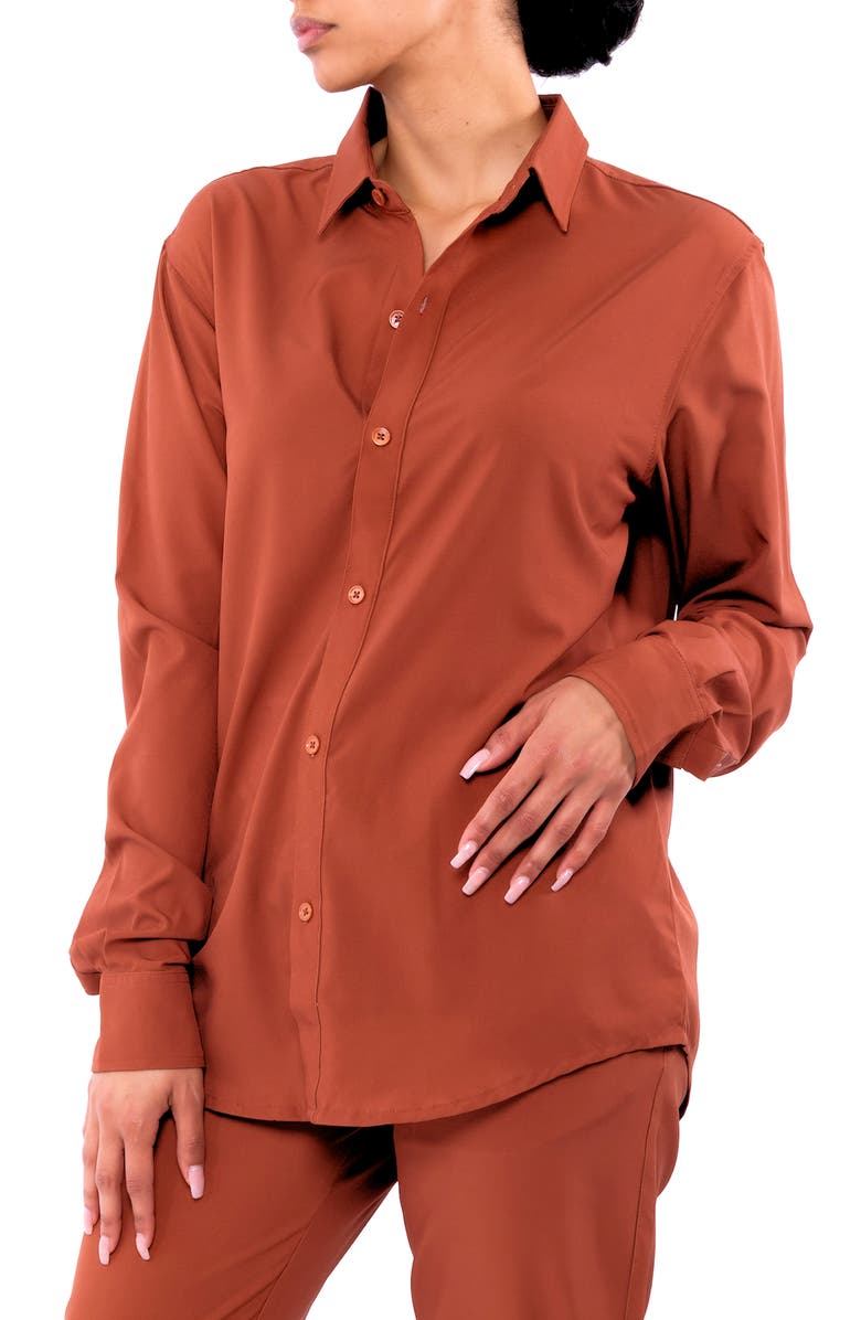 Dai Moda Autumn Button-Up Shirt, Main, color, 