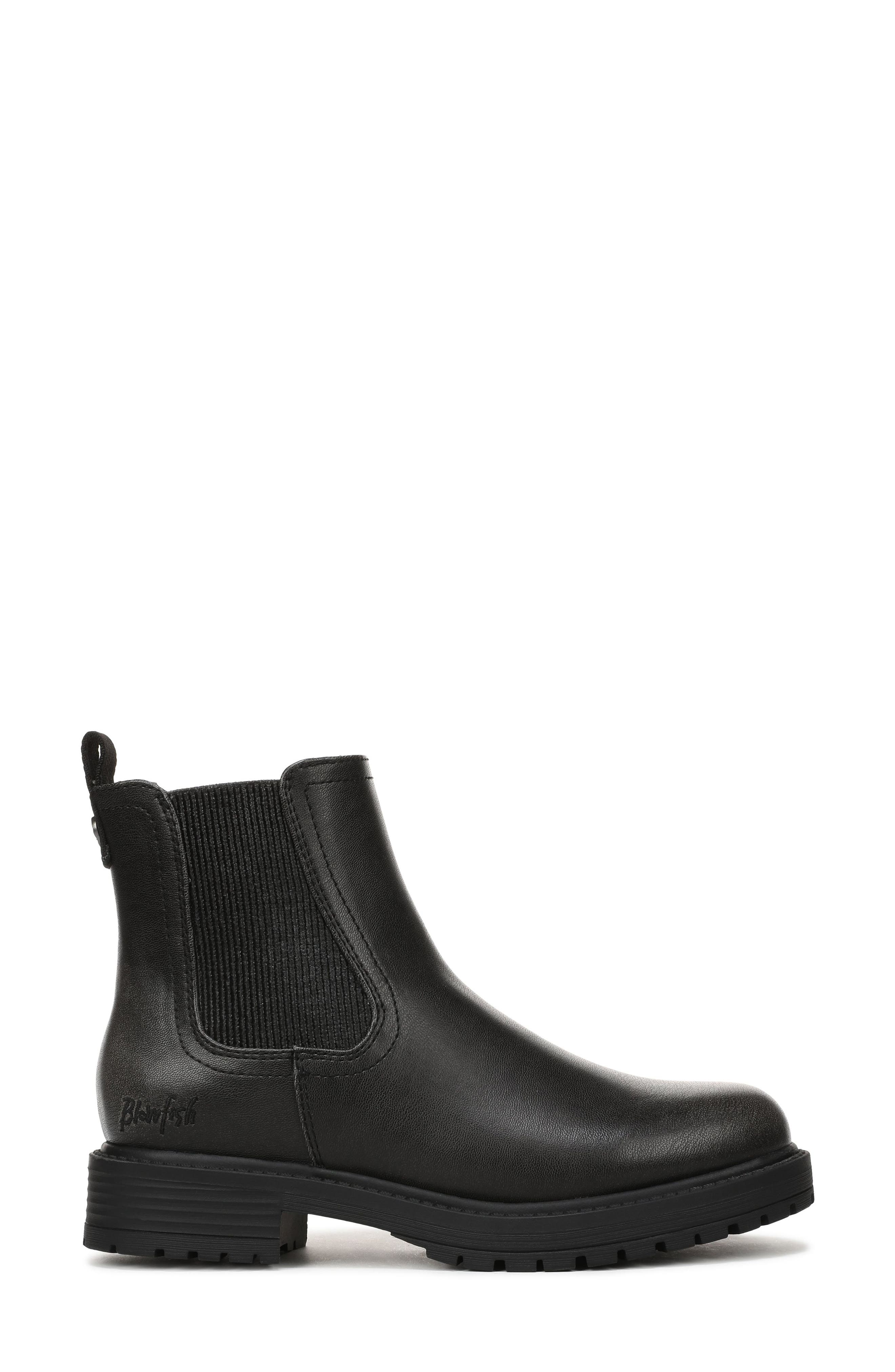 Alfie Chelsea Boot, Alternate, color, VINTAGE BLACK FAUX LEATHER