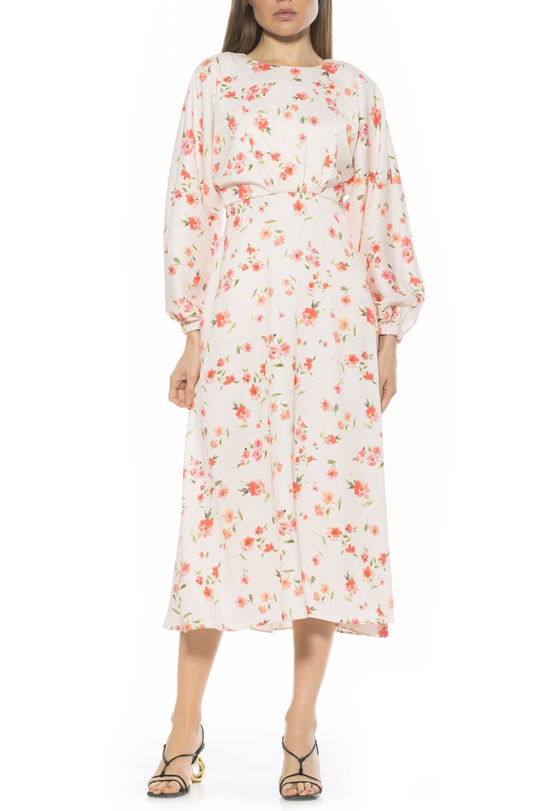 mixed media fit & flare dress alex evenings Alex Evenings Emily Embroidered Fit and Flare Dress Rose Gold / 18