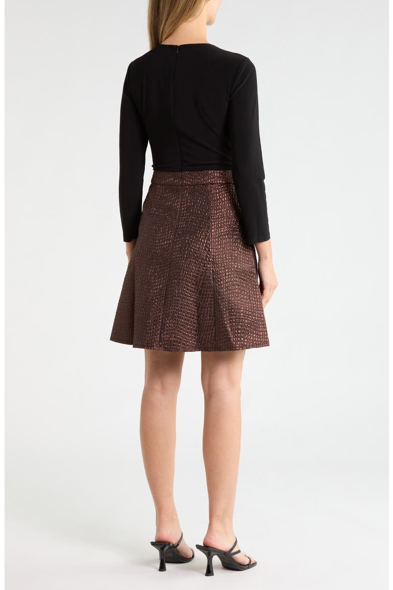 Metallic Twofer Dress, Alternate, color, CHC